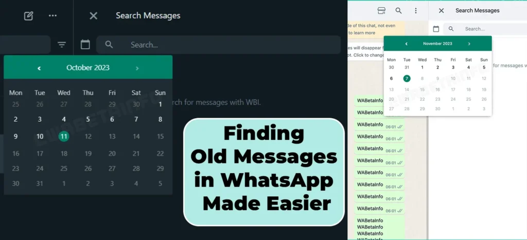 Finding Old Messages in WhatsApp Made Easier - New Beta Update
