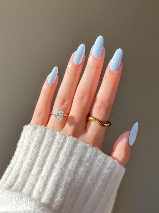 Winter's Icy Trend- Blue Chrome Nails