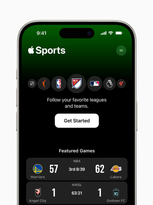 The Apple Sports app includes betting odds