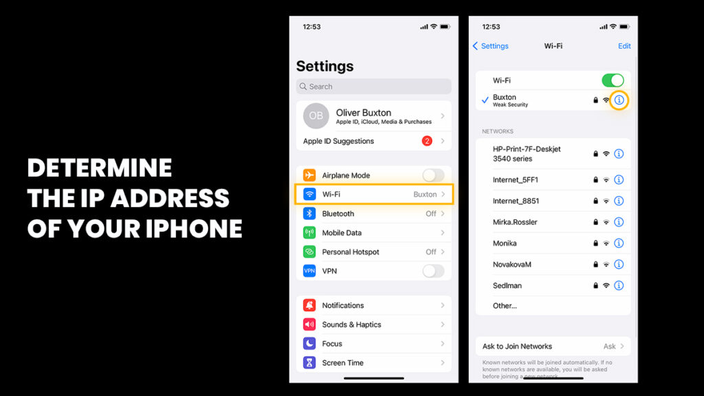 HOW TO DETERMINE THE IP ADDRESS OF YOUR IPHONE