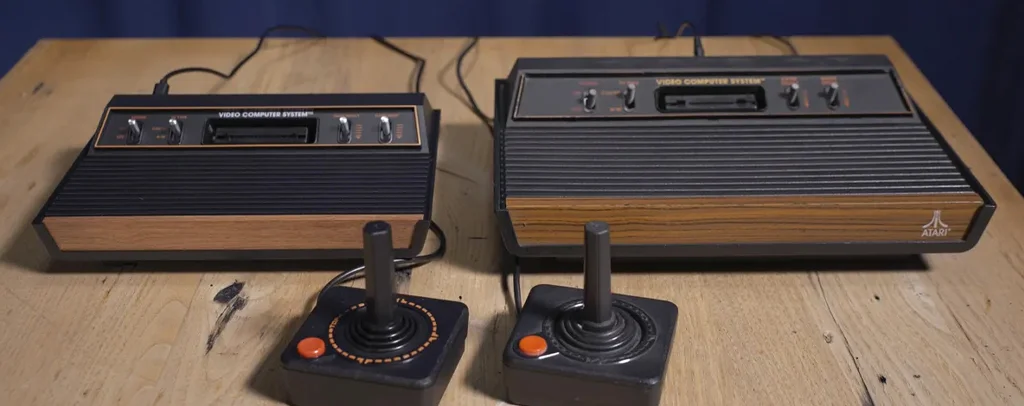 The vintage Atari 2600 Plus game console