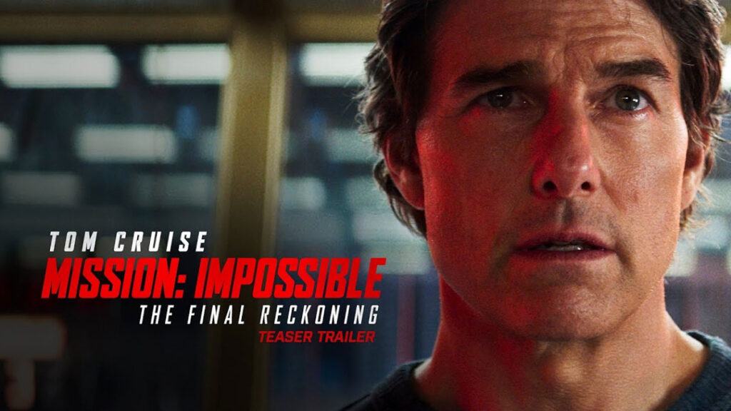"Impossible 8: Mission" In the teaser for "Final Reckoning," Tom Cruise leaps from a fighter jet and hangs from an upside-down plane.
